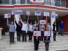Balıkesir’in Burhaniye ilçesinde, Bahçeşehir Kolejinde yapılan “Dünya Su Günü” kutlaması,
