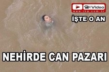 Nehirde can pazarı Asi Nehri'ne atlayarak intihar etmek isteyen 2 çocuk annesi kadını