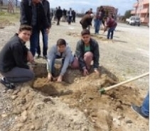 ŞEHİTLER İÇİN AĞAÇ DİKİLDİ Burhaniye ilçesinde, şehitler için fıstıkçamı fidanları dikildi. Orman Bakanlığıyla yapılan