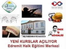 EHEM YENİ MESLEK EDİNDİRME KURSLARI AÇIYOR Edremit Halk Eğitimi Merkezimiz açtığı kurslarla insanımıza meslek edindiriyor. Çok