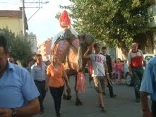 GELİNİ DEVEYE BİNDİRDİLER Balıkesir’in Burhaniye ilçesinde, kış aylarında güreşen ve yaz aylarında da