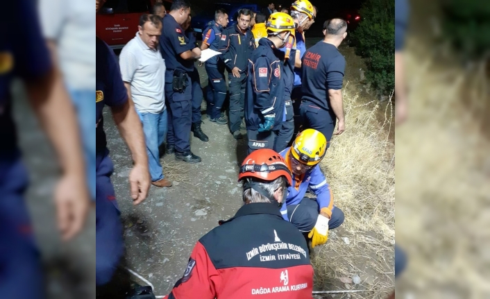  İzmir’in Balçova İlçesinde Otomobilin 200 Metrelik Uçuruma Yuvarlandı. Kazada