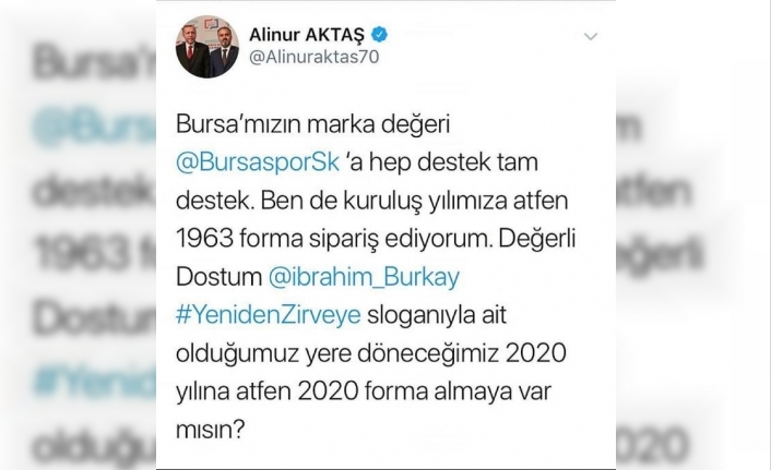  Başkan Aktaş, Sosyal Medyada Hesabından Yaptığı Paylaşımda "bursa'mızın Marka