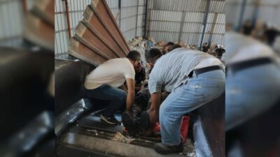 İzmir’in Gaziemir İlçesinde Bacağı Çöp Öğütücü Makineye Sıkışan İşçiyi Gaziemir