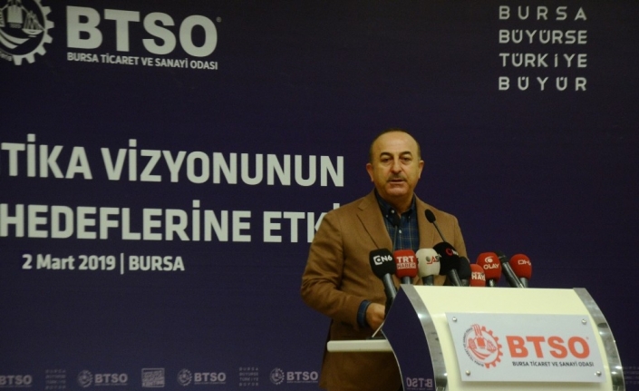 Dışişleri Bakanı Mevlüt Çavuşoğlu, "Ekonominin gücü, 140 kilometre hızla batıdan
