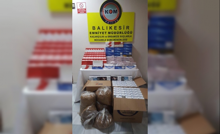 Balıkesir Polisi Kaçak Tütün Satışı Yapan İş Yerlerine Baskın Yaptı