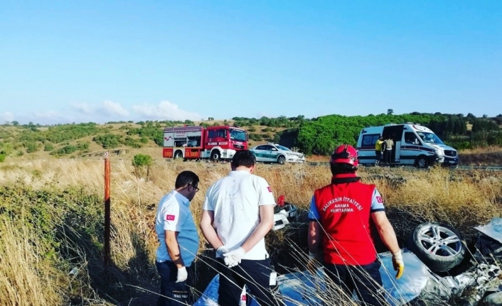 Balıkesir'de Trafik Kazasında 1 Kişi Ölü 3 Kişi Yaralandı