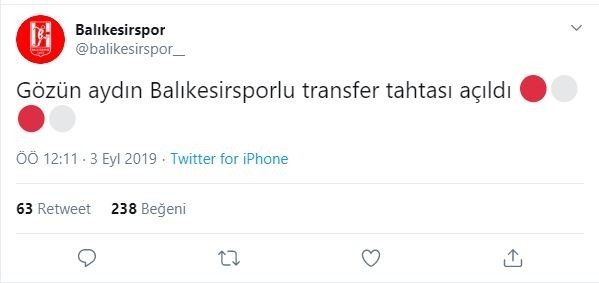  Balıkesirspor Kulübü De Transfer Tahtasının Açılmasının Ardından Sosyal Medya