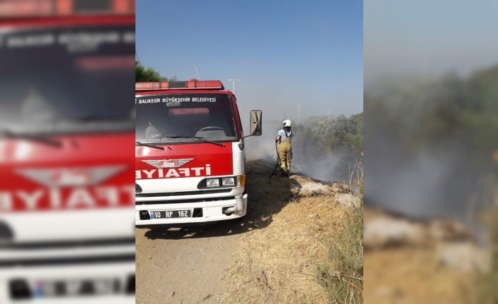  Burhaniye'de, Çikan Ot Yangını Paniğe Neden Oldu.