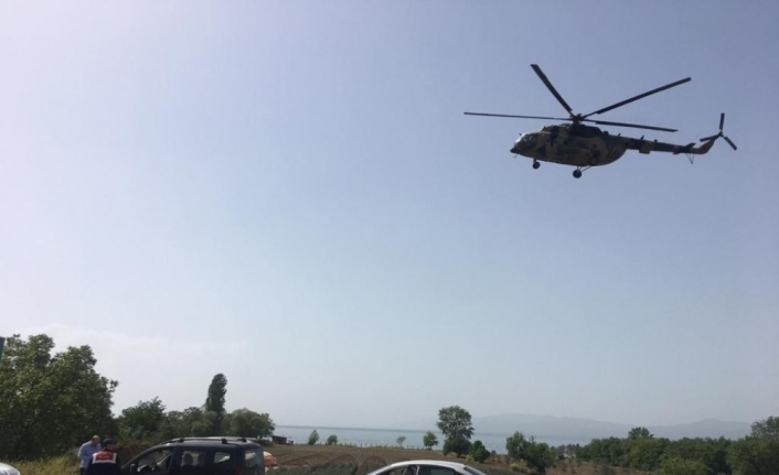 Bursa İl Jandarma Komutanlığı’na bağlı trafik ekipleri, Bursa-İznik yolunda havadan