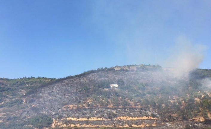 Bursa’da Makilik Alanda Çikan Orman Yangınına Havadan Ve Karadan Müdahale