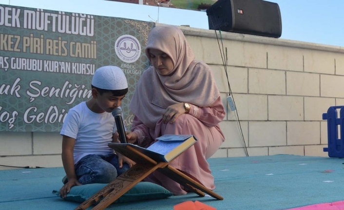 Erdek Piri Reis Camii’nde hizmet veren kreşin öğrencileri eğitim-öğretim süresince