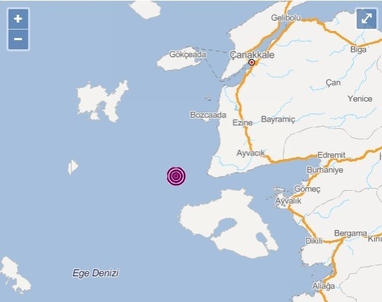  Çanakkale’de 3,8 Şiddetinde Deprem Meydana Geldi.