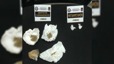  Çanakkale'de, Narkotik Suçlarla Mücadele Şube Müdürlüğü Ekiplerince İl Merkezi