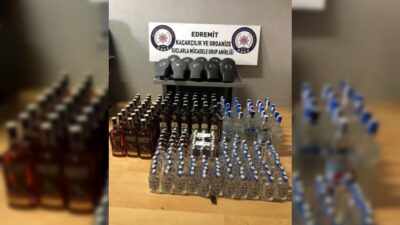 Edirne'den Balıkesir'in Edremit İlçesine Kaçak İçki Getiren 2 Kişi, Polisin