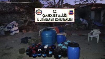  Çanakkale’de Gerçekleştirilen Operasyonlarda 7 Bin 540 Litre Şarap Ele