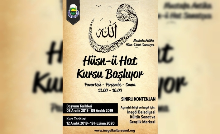  İnegöl Belediyesi Kültür Sanat Ve Gençlik Merkezi Bünyesinde Hüsn-i