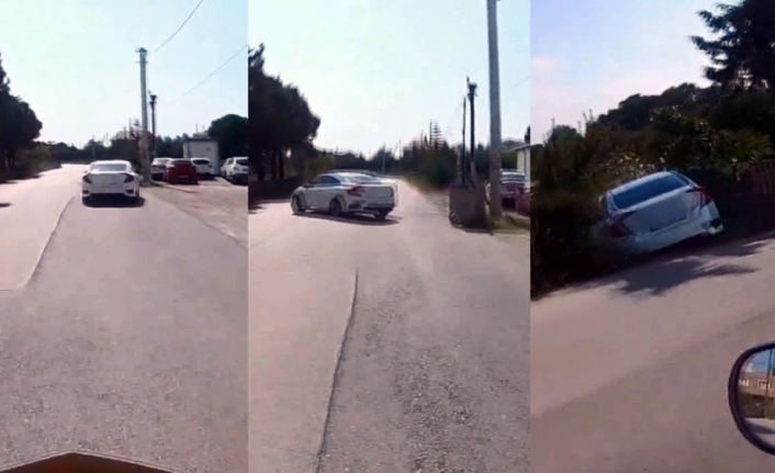 Bursa’da görünmez kaza bir motosiklet sürücünün kamerasına yansıdı.Görünmez kaza Bursa’nın