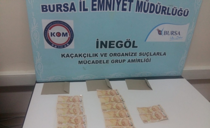 Bursa’nın İnegöl ilçesinde 1000 TL sahte para ele geçirildi. Olayla