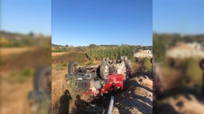  İzmir'in Urla İlçesinde Yangın İhbarina Giden İtfaiye Aracı İle