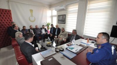 İnegöl Ticaret ve Sanayi Odası (İTSO) yöneticileri, İlçe Jandarma Komutanı