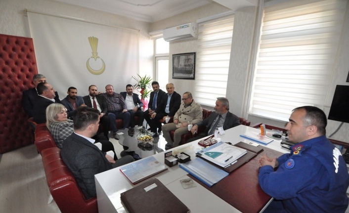 İnegöl Ticaret ve Sanayi Odası (İTSO) yöneticileri, İlçe Jandarma Komutanı