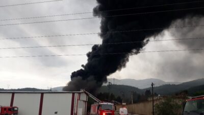  İzmir'in Bornova İlçesinde, Plastik Ambalaj Deposunda Çikan Yangına Onlarca
