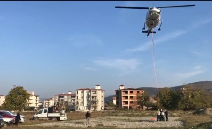 Yapan Helikopter Vatandaşlar Arasında Büyük Bir Merak Konusu Oluşturdu.