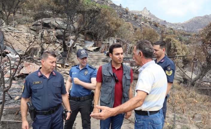Kaymakam Yangın Alanlarını İnceledi