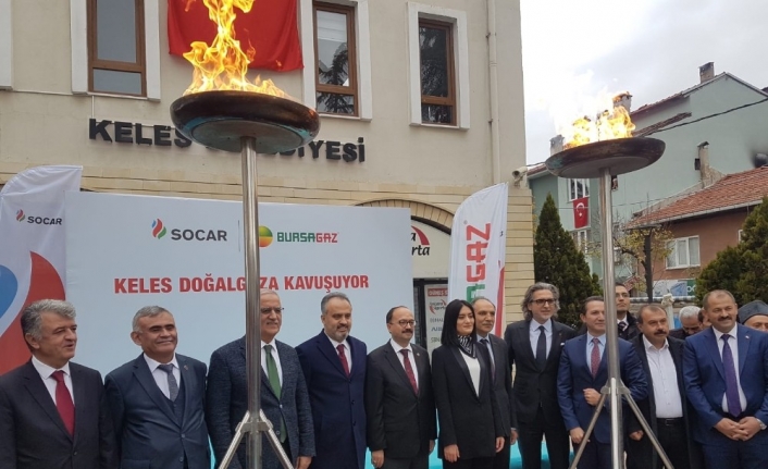  Keles İlçesinde İlk Doğalgaz Törenle Yakıldı.