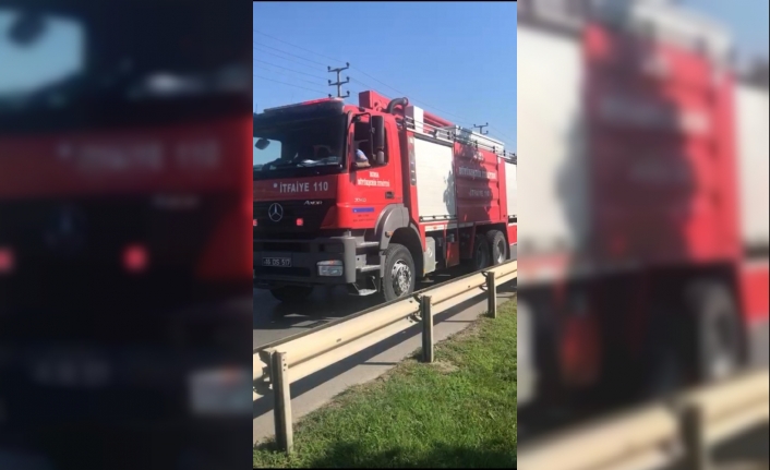  Bursa’da Seyir Halindeki Minibüs Bir Anda Alev Aldı.