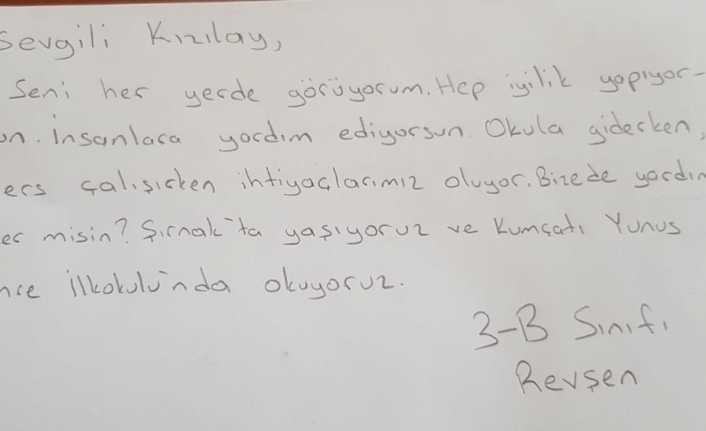  Öğrenci Mektubunda, "seni Her Yerde Görüyorum, Hep İyilik Yapıyorsun;