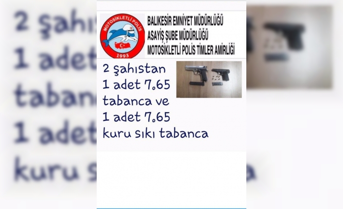 Balıkesir’de görev yapan Yunus Motosikletli Polis Timi 2 kişiye yaptığı