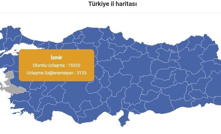  İzmir Uzlaşma Sağlanan 15 Bin 320 Dosya Sayısı İle
