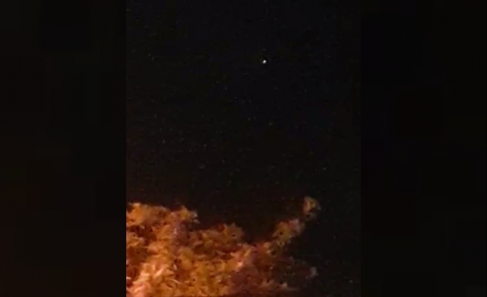 Bursa’da UFO gördüğünü zanneden bir kişinin video çekerken yaptığı yorumlar