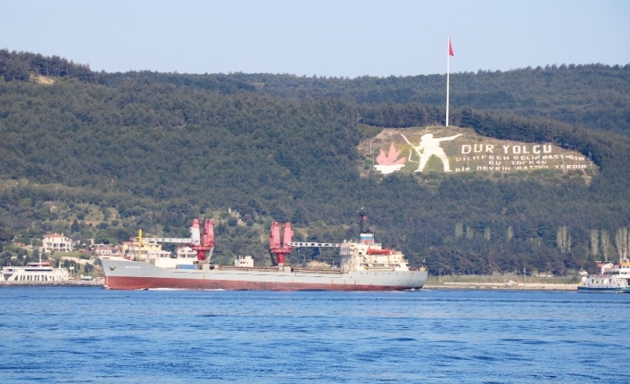 Rus Donanması’na ait ’Dvinitsa-50’ adlı askeri kargo gemisi, Çanakkale Boğazı’ndan