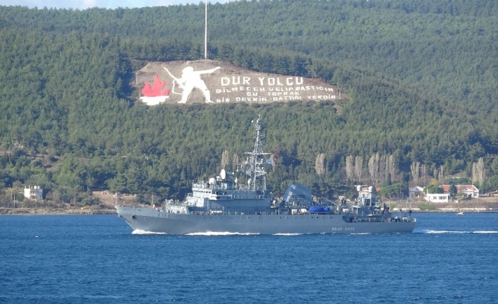  Rus Donanmasına Ait Keşif Gemisi ‘ıvan Khurs’ Çanakkale Boğazı’ndan