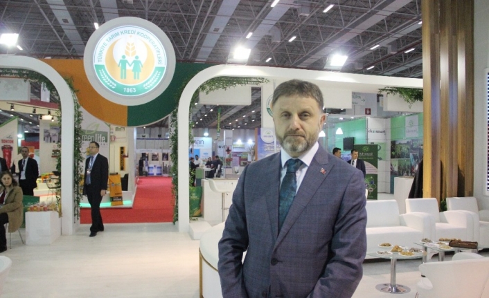 14. Agroexpo Uluslararası Tarım ve Hayvancılık Fuarında konuşan Tarım Kredi