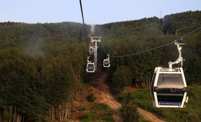  Teleferiğe Şiddetli Rüzgar Engeli