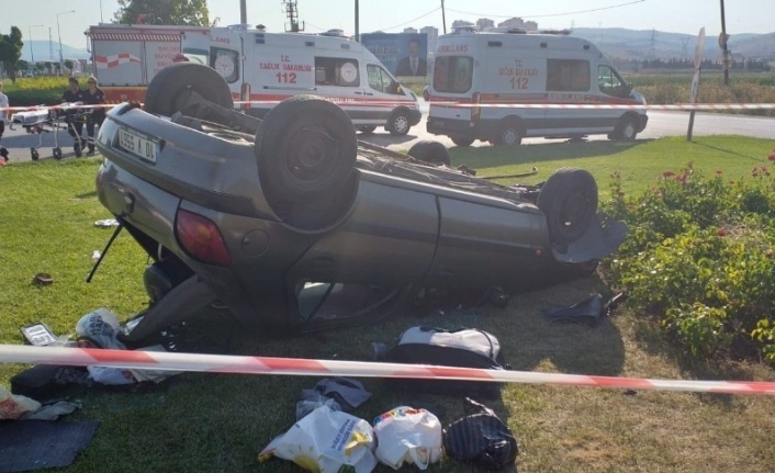  Balıkesir Bursa Kara Yolunda Meydana Gelen Kaza Sonucu Ters