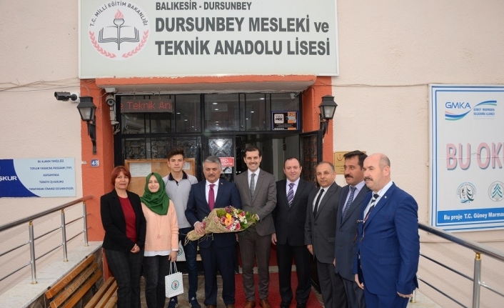 Balıkesir Valisi Ersin Yazıcı, BENGİ Projesi kapsamında Dursunbey Mesleki ve