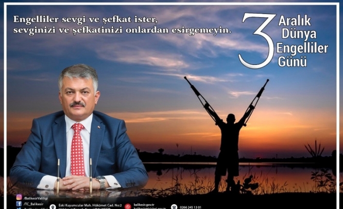  Vali Yazıcı'dan Engelliler Günü Mesajı