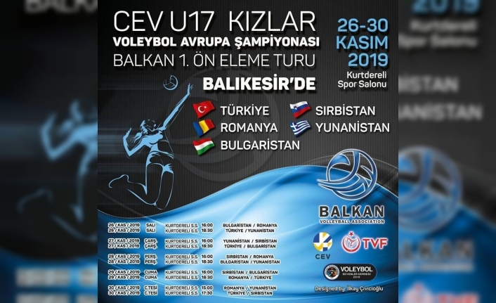  Balıkesir Kurtdereli Spor Salonu Cev U17 Balkan Şampiyonasi Ön